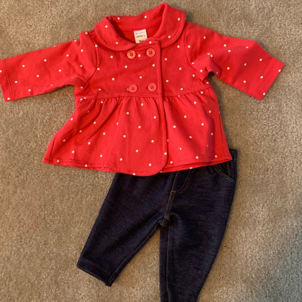 Carter's Baby Girl Polka-Dot Jacket and Jeggings